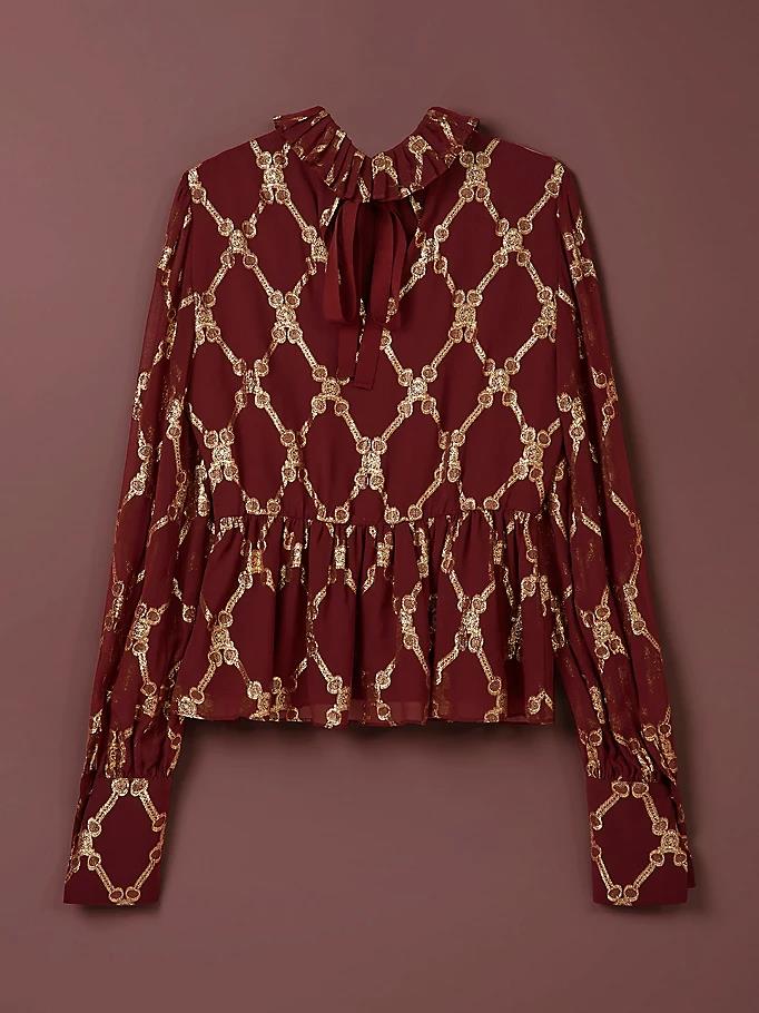 Tommy hilfiger - collection crest silk peplum blouse - women - Image 4