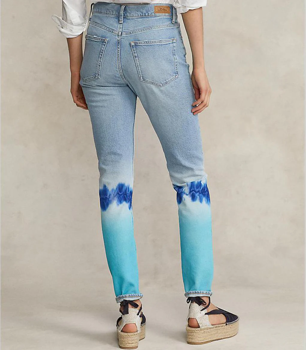 Polo Ralph Lauren -  Tie-Dye High Rise Skinny Jeans - Image 4