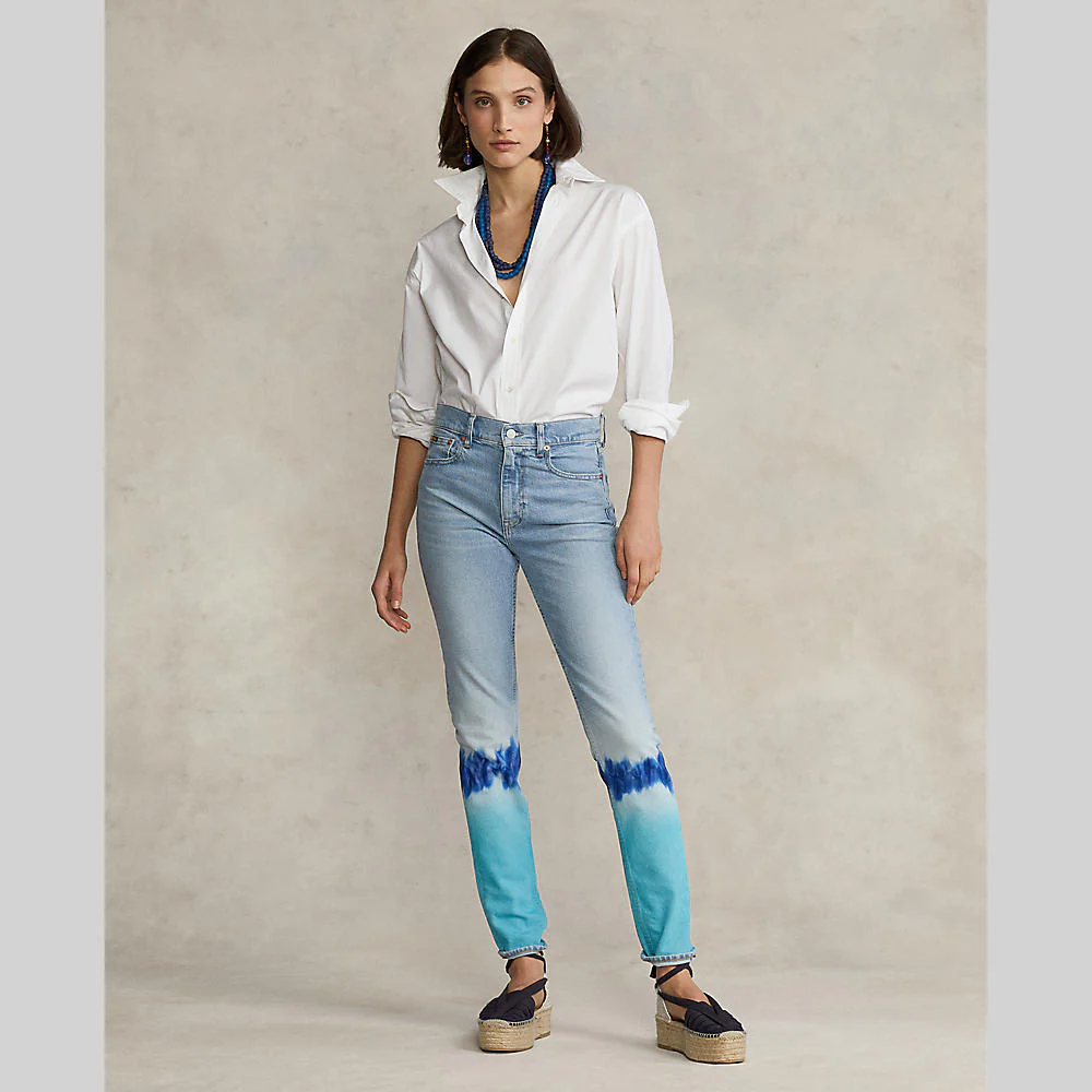 Polo Ralph Lauren -  Tie-Dye High Rise Skinny Jeans - Image 5
