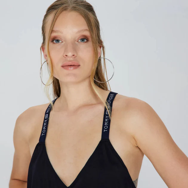 Tommy Hilfiger - Women's Logo Crossover Strap V-Neck Jumpsuit - Image 4