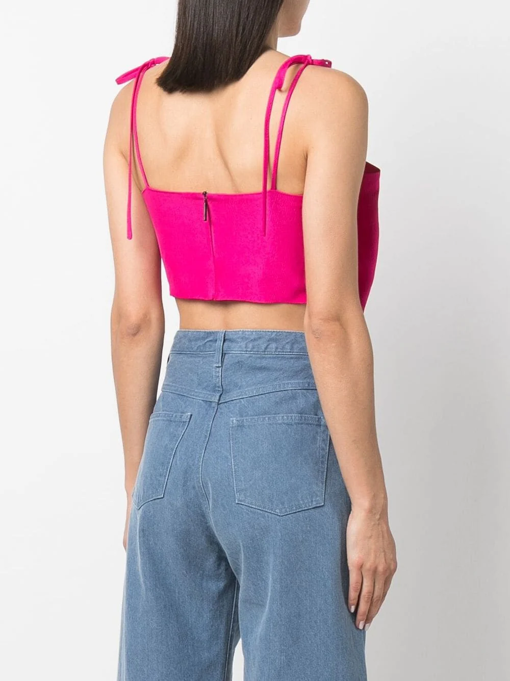 MSGM - Short Top With Bow Tie - Image 3