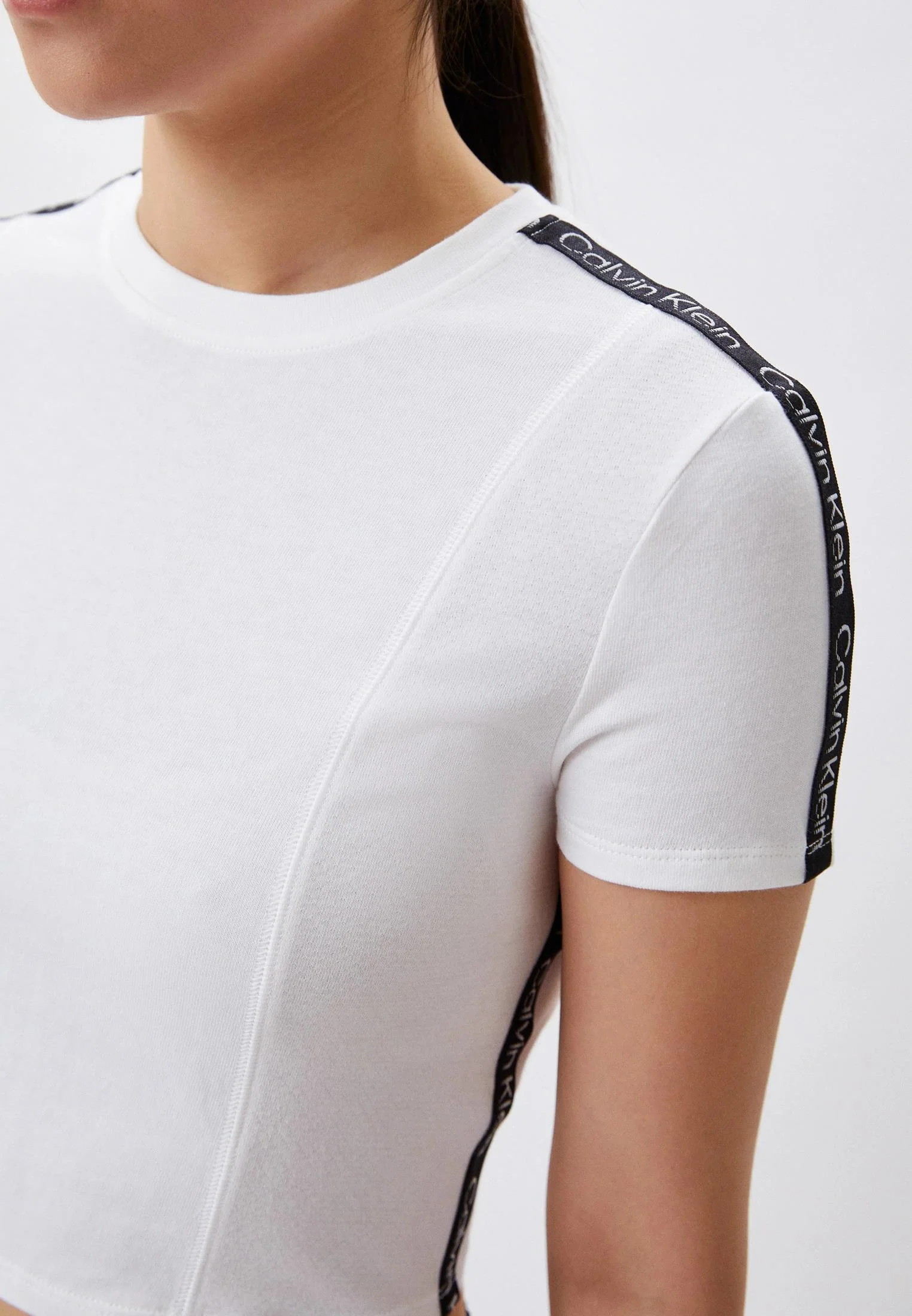 Calvin klein - performance short sleeve cropped t-shirt
 - women - Image 4