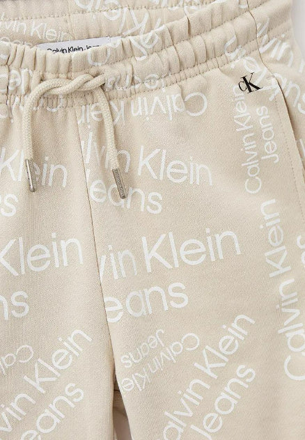 Calvin Klein  - Boys -  Stacked Aop Logo Relaxed Shorts - Image 2