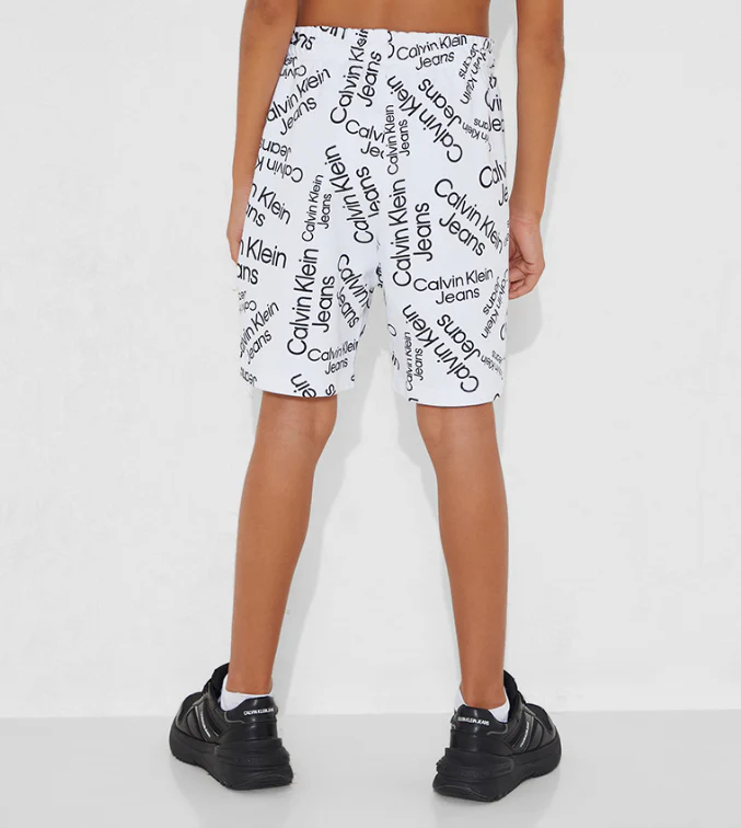 Calvin Klein  - Boys -  Stacked Aop Logo Relaxed Shorts - Image 6
