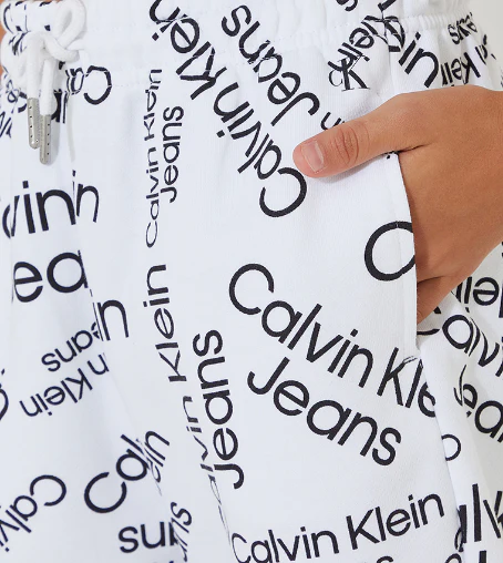 Calvin Klein  - Boys -  Stacked Aop Logo Relaxed Shorts - Image 7