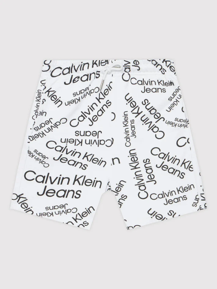 Calvin Klein  - Boys -  Stacked Aop Logo Relaxed Shorts - Image 8
