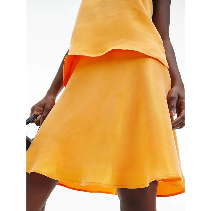 Calvin Klein - Satin Twill Flared Skirt - Image 5