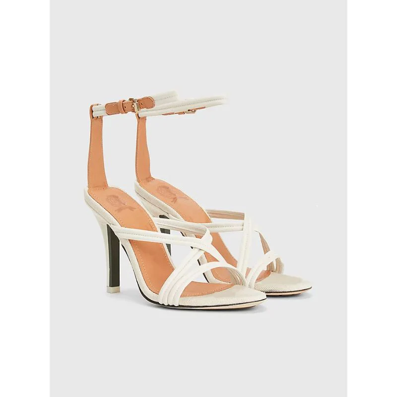 Tommy hilfiger - crest strap high heel leather sandals
 - women - Image 2