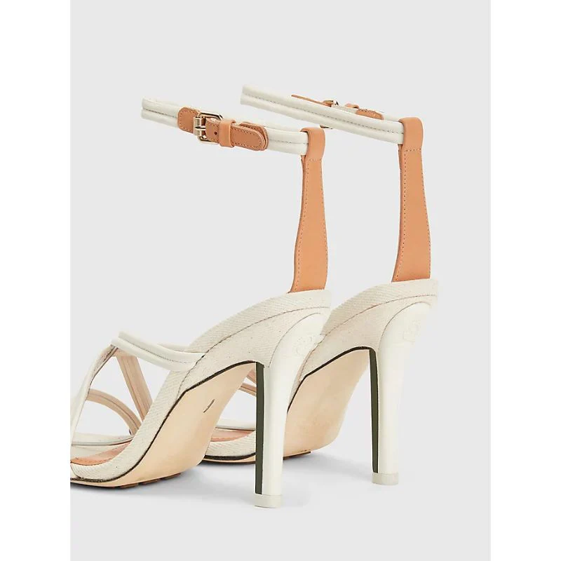 Tommy hilfiger - crest strap high heel leather sandals
 - women - Image 3
