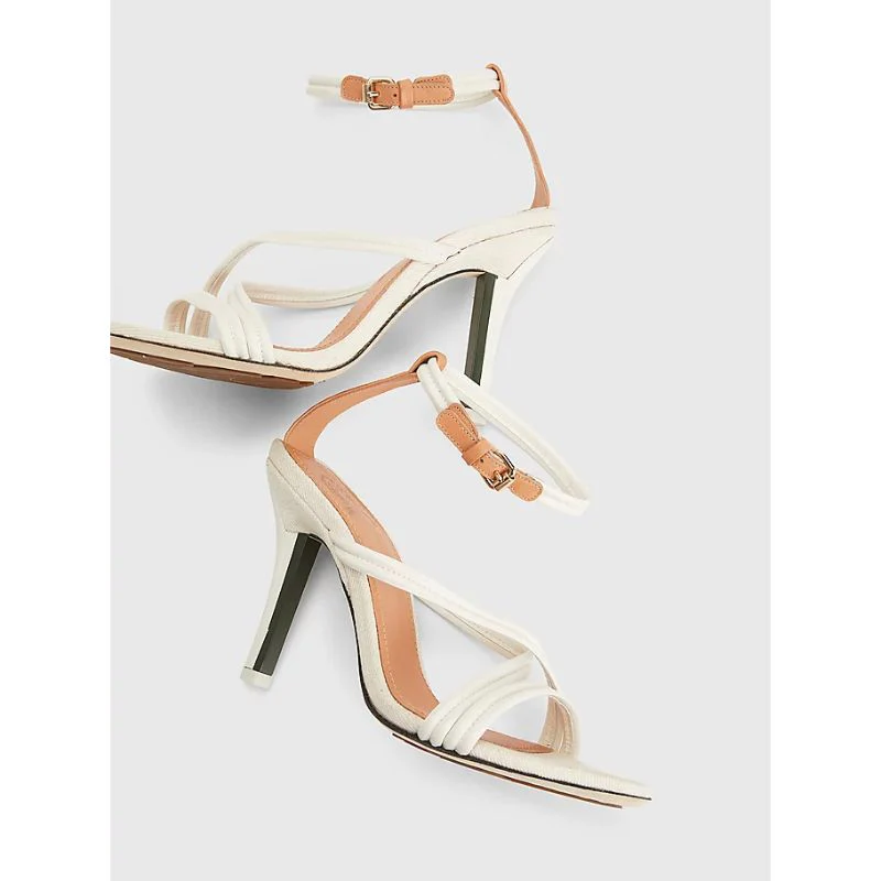 Tommy hilfiger - crest strap high heel leather sandals
 - women - Image 6