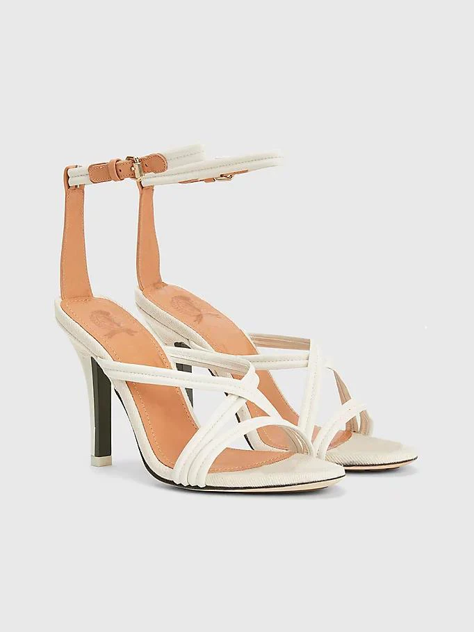 Tommy hilfiger - crest strap high heel leather sandals
 - women - Image 7