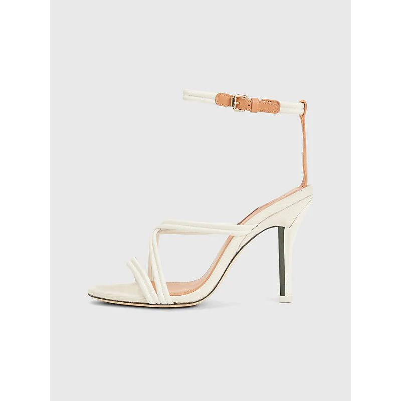 Tommy hilfiger - crest strap high heel leather sandals
 - women - Image 8