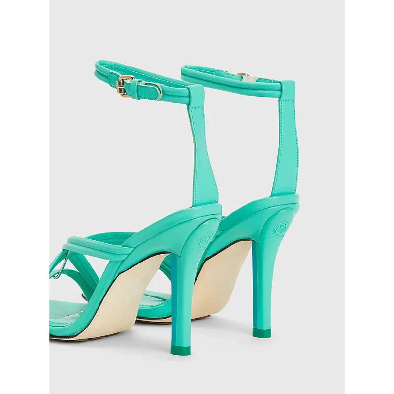 Tommy hilfiger - crest high heel strap leather sandals
 - women - Image 3