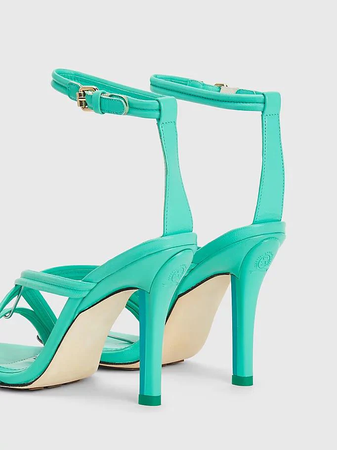 Tommy hilfiger - crest high heel strap leather sandals
 - women - Image 4