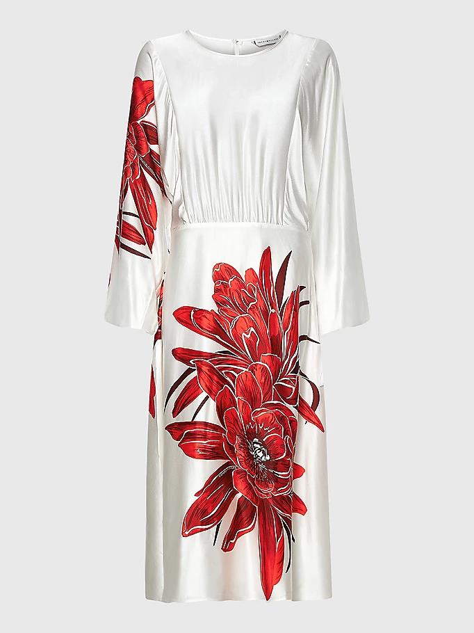 Tommy Hilfiger - Silky Floral Print Midi Dress Regular Fit - Image 2