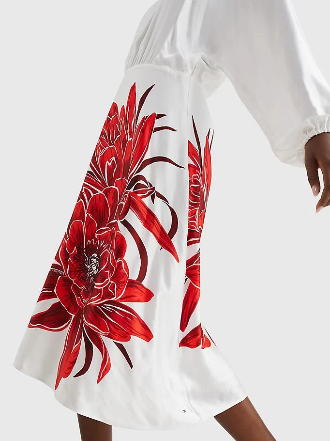 Tommy Hilfiger - Silky Floral Print Midi Dress Regular Fit - Image 4