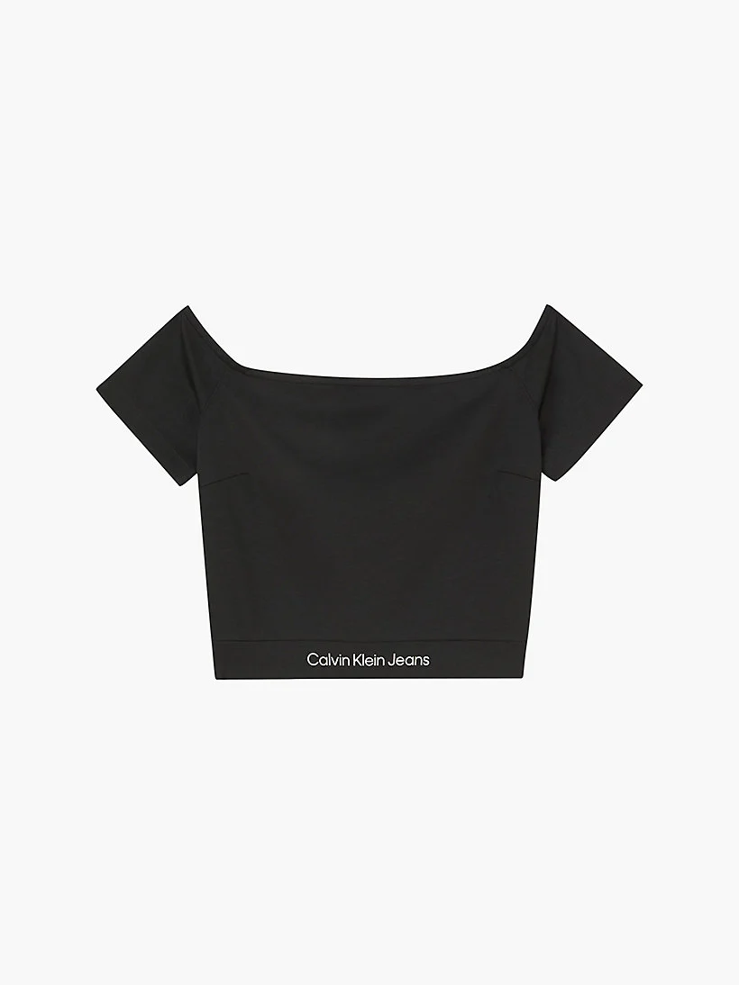 Calvin Klein Jeans - Recycled Off - Shoulder Top Slim Fit Cropped