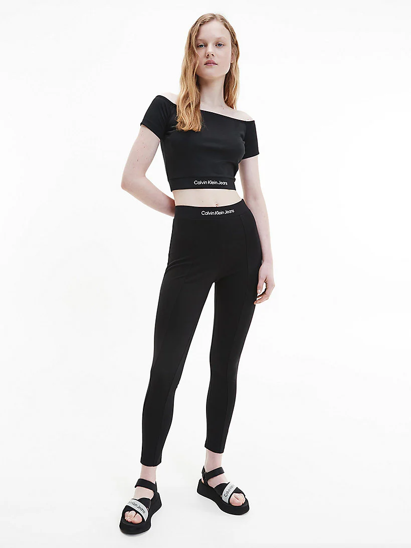 Calvin Klein Jeans - Recycled Off - Shoulder Top Slim Fit Cropped - Image 2