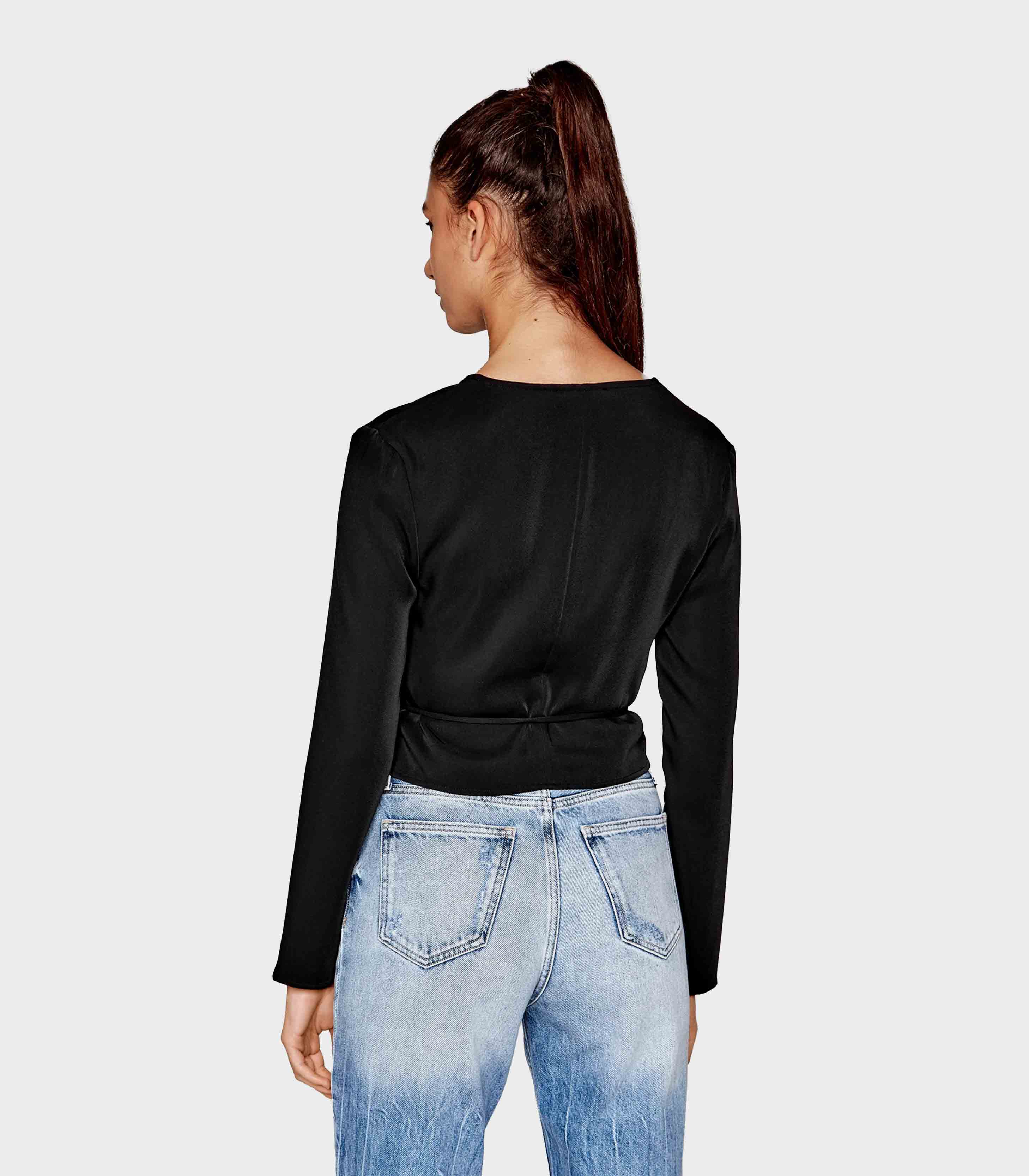 Calvin Klein Jeans - Women's Long Sleeve Wrap Top Regular Fit - Image 3