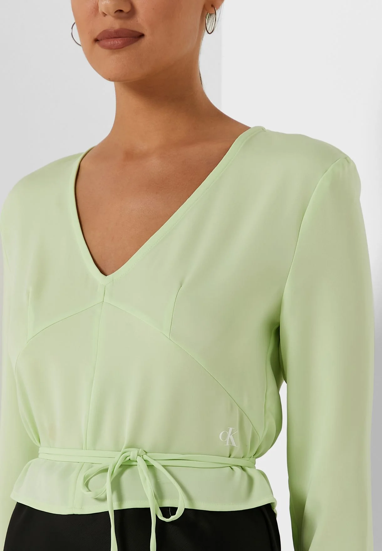 Calvin Klein Jeans - Women's Long Sleeve Wrap Top Regular Fit - Image 8