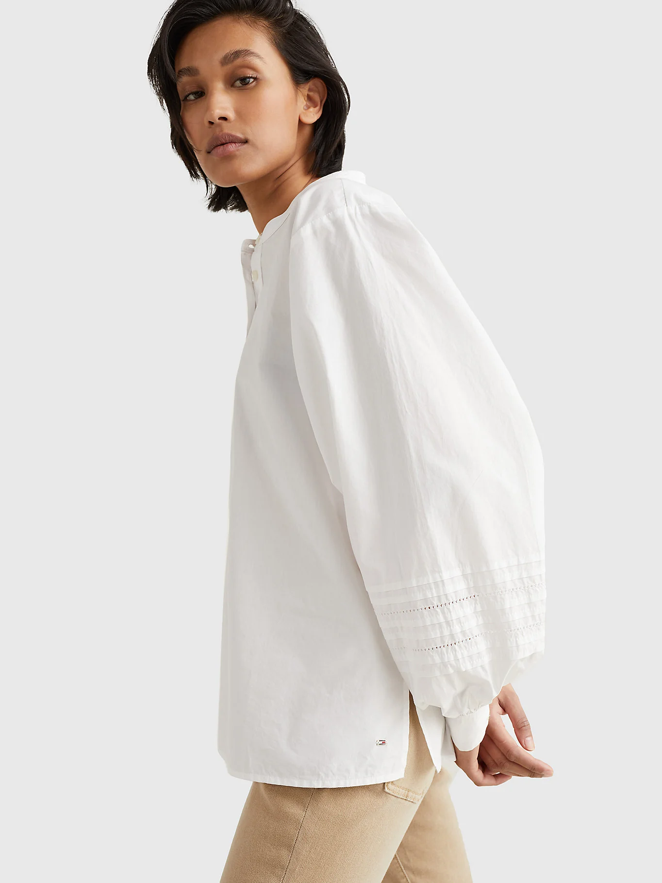 Tommy Hilfiger - Ladder Lace Regular Fit Henley Blouse - Image 11
