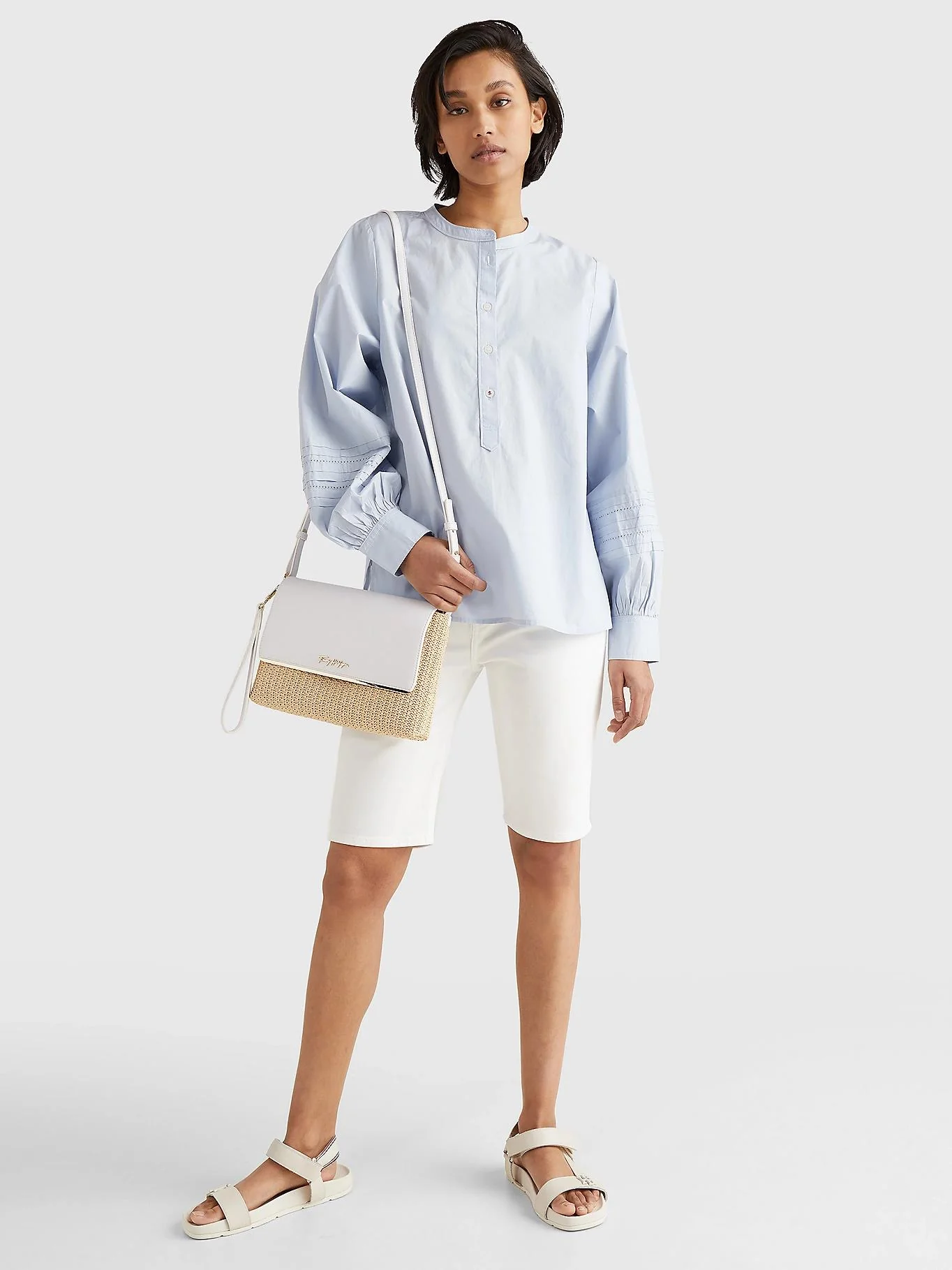 Tommy Hilfiger - Ladder Lace Regular Fit Henley Blouse - Image 6