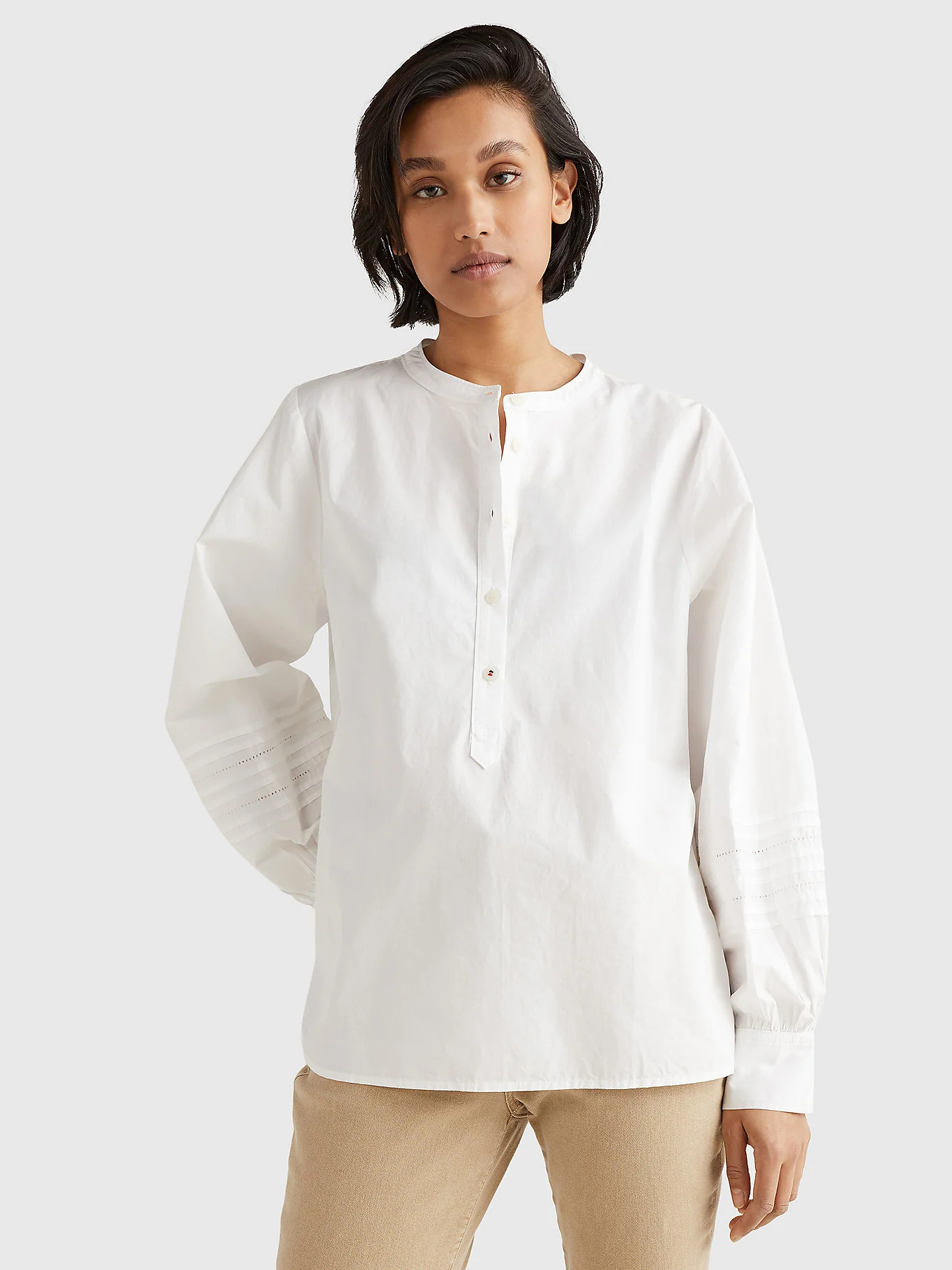 Tommy Hilfiger - Ladder Lace Regular Fit Henley Blouse - Image 7