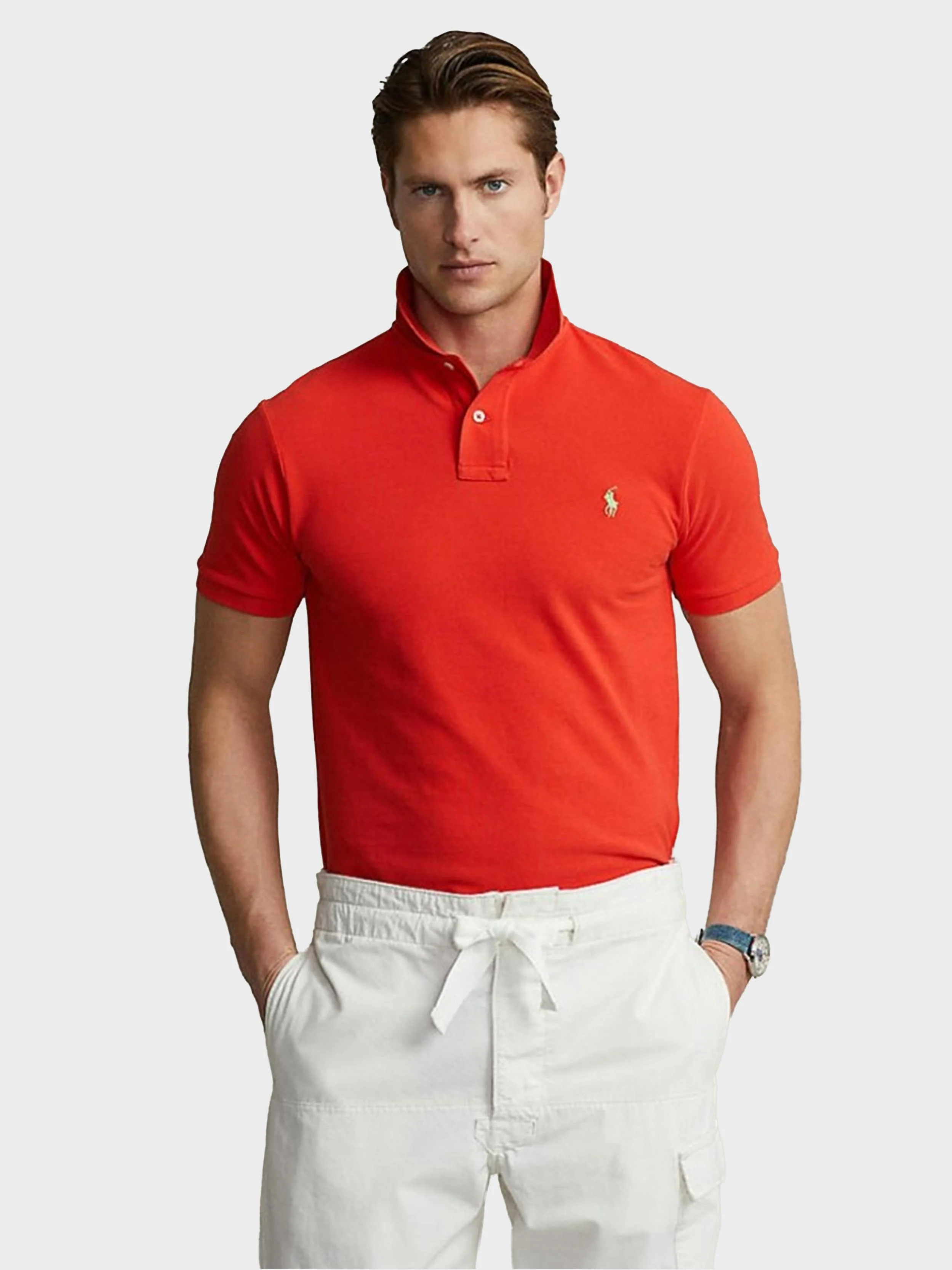 Polo Ralph Lauren - Men's Slim Fit Mesh Polo Shirt - Image 3