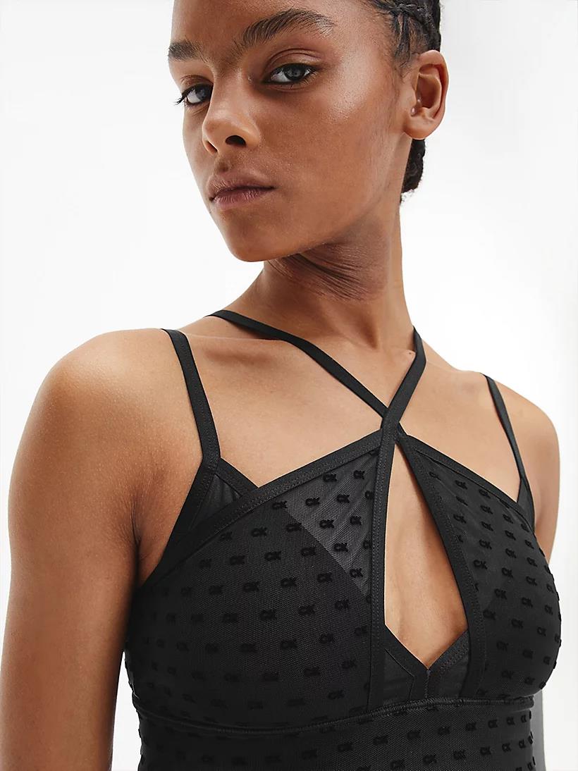 Calvin Klein - Low Impact Logo Mesh Sports Bra Slim Fit - Image 3