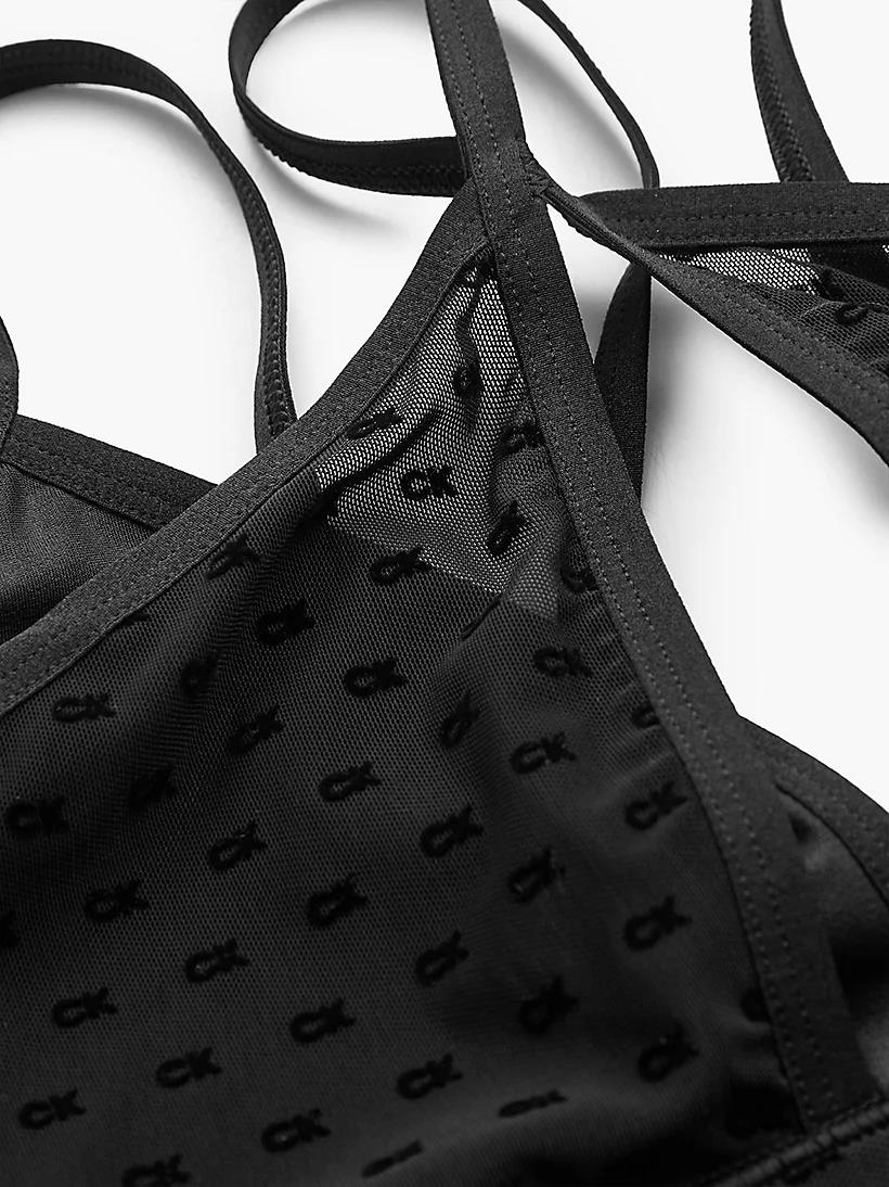 Calvin Klein - Low Impact Logo Mesh Sports Bra Slim Fit - Image 4