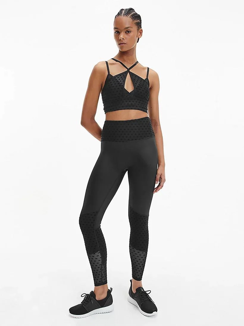 Calvin Klein - Low Impact Logo Mesh Sports Bra Slim Fit - Image 6