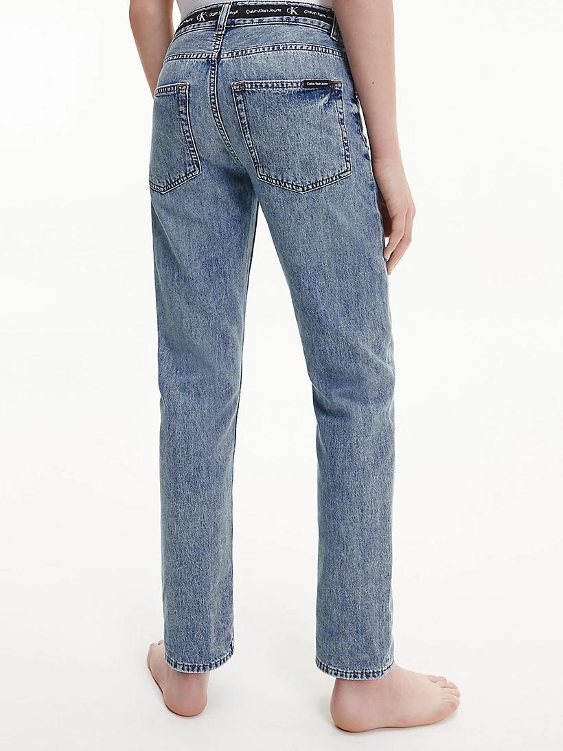 Calvin Klein  - Boys -  Logo Tape Straight Jeans - Image 4