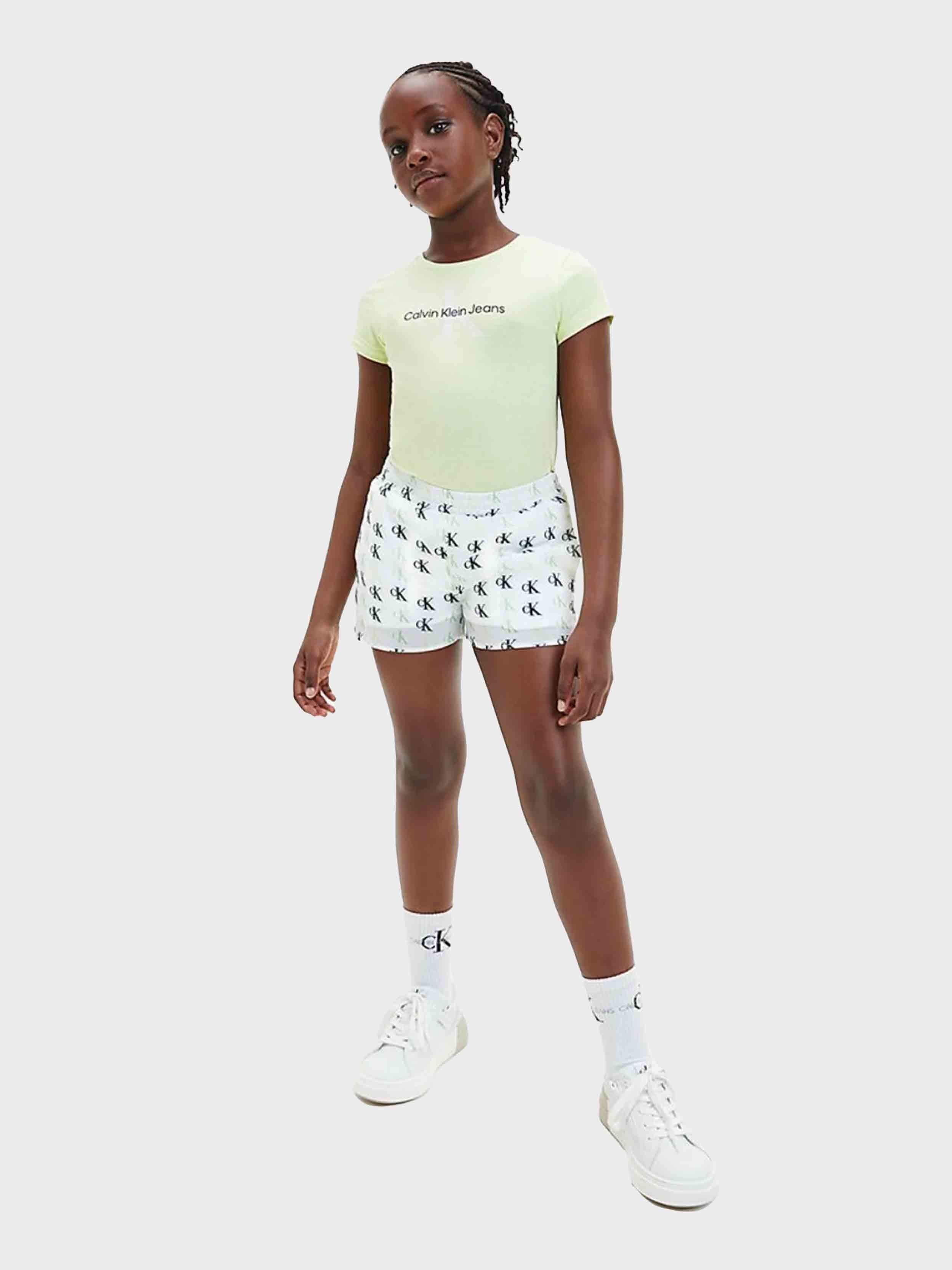 Calvin Klein - Girls' All Over Logo Shorts - Image 2