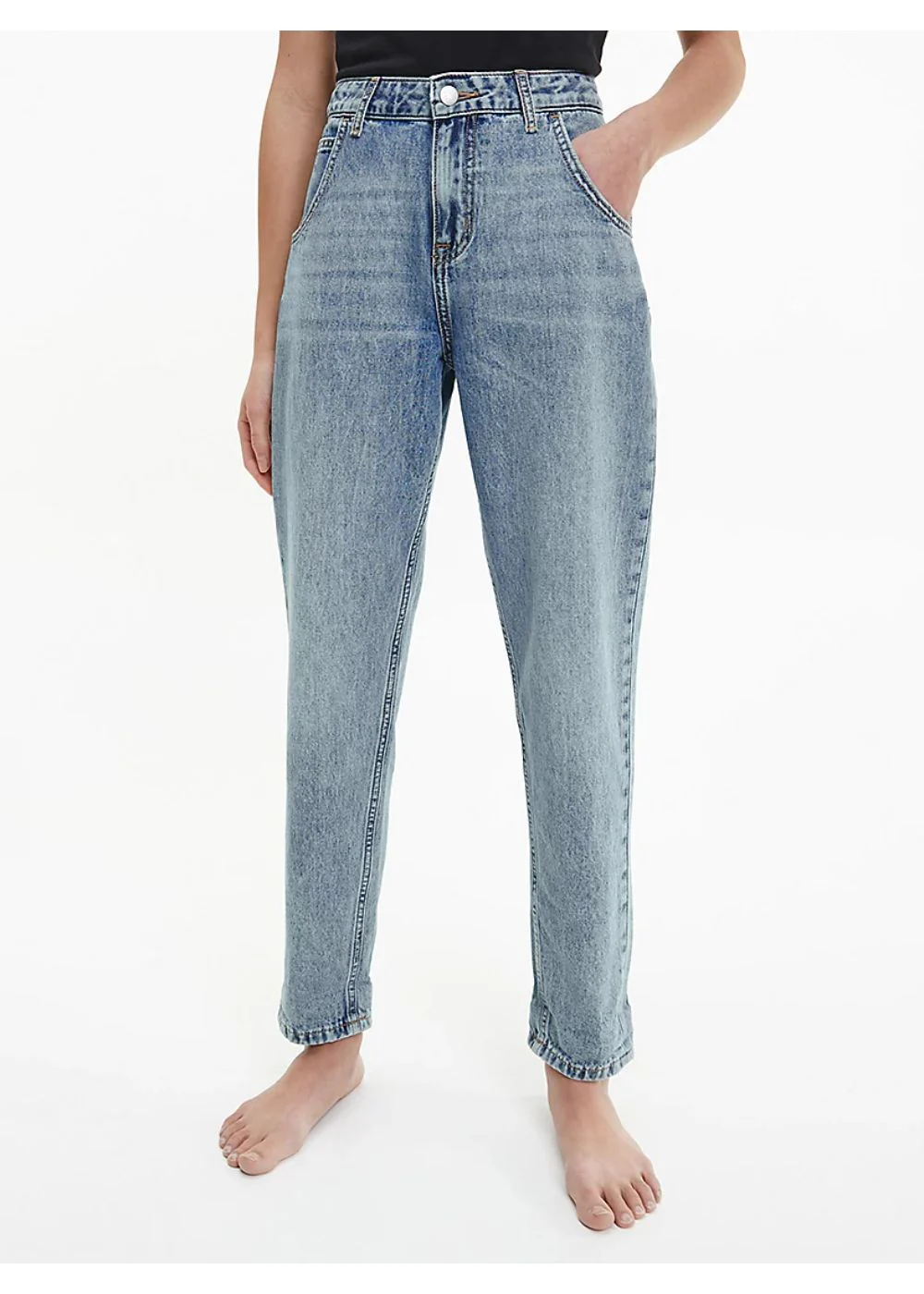 Calvin Klein  - Girls -  High Rise Relaxed Jeans - Image 3