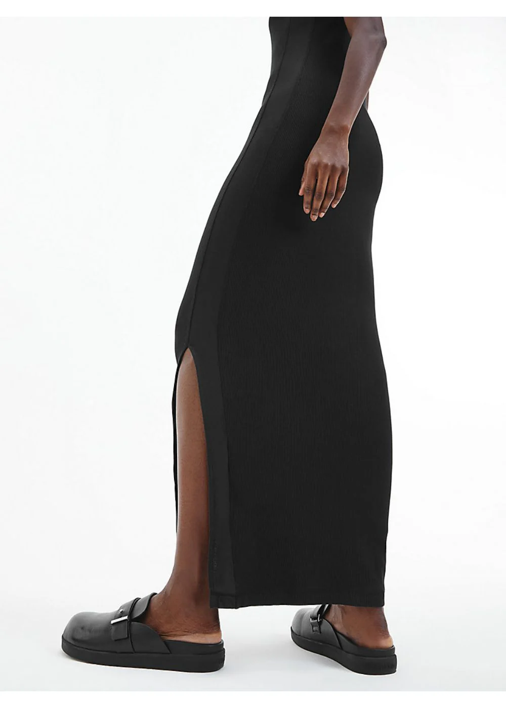 Calvin klein - rib jersey maxi tank dress slim fit
 - women - Image 2