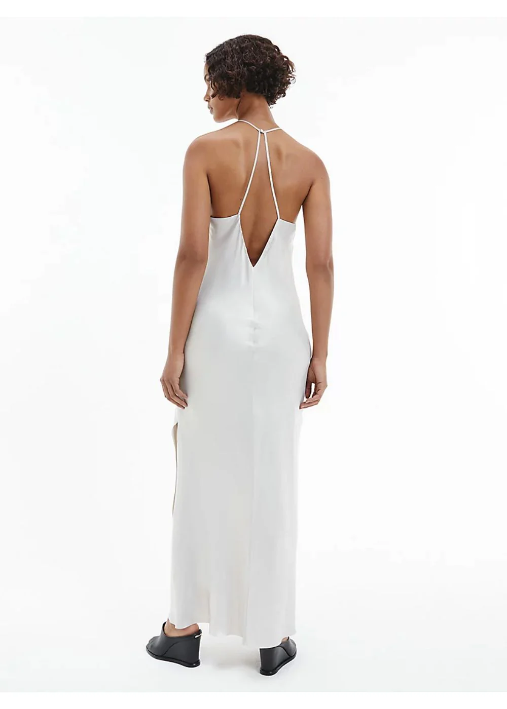 Calvin klein - shiny satin maxi dress
 - women - Image 4