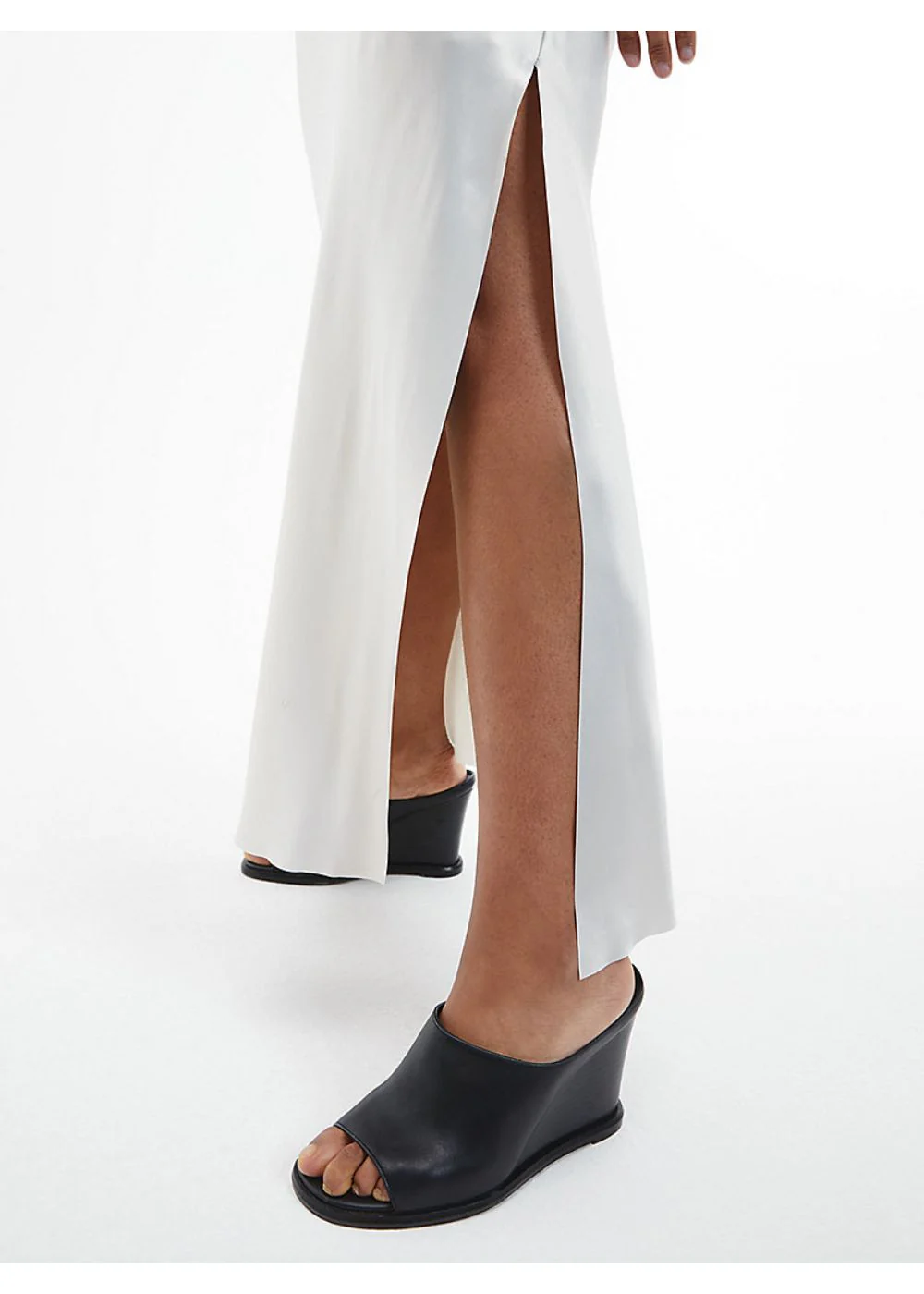 Calvin klein - shiny satin maxi dress
 - women - Image 5