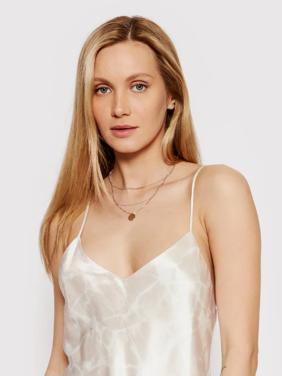 Calvin Klein - Satin Printed Midi Slip Dress Slim Fit - Image 4