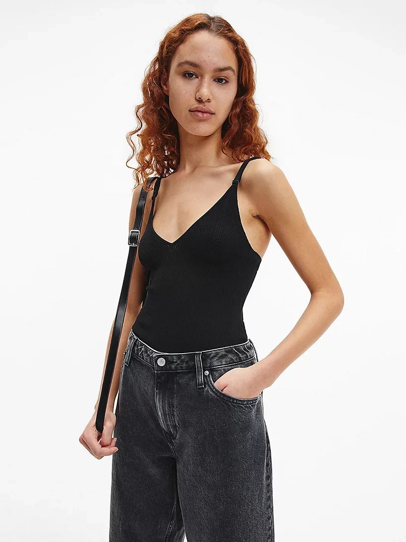 Calvin Klein Jeans - ribbed knit bodysuit slim fit - women - Image 10