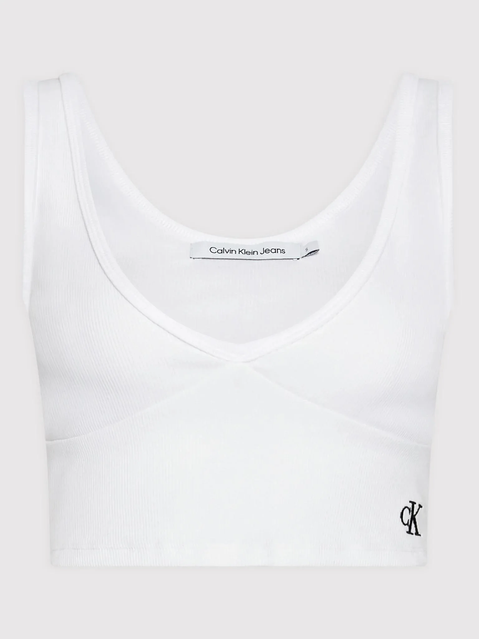 Calvin Klein Jeans - slim cropped ribbed tank top - women - women - Image 2