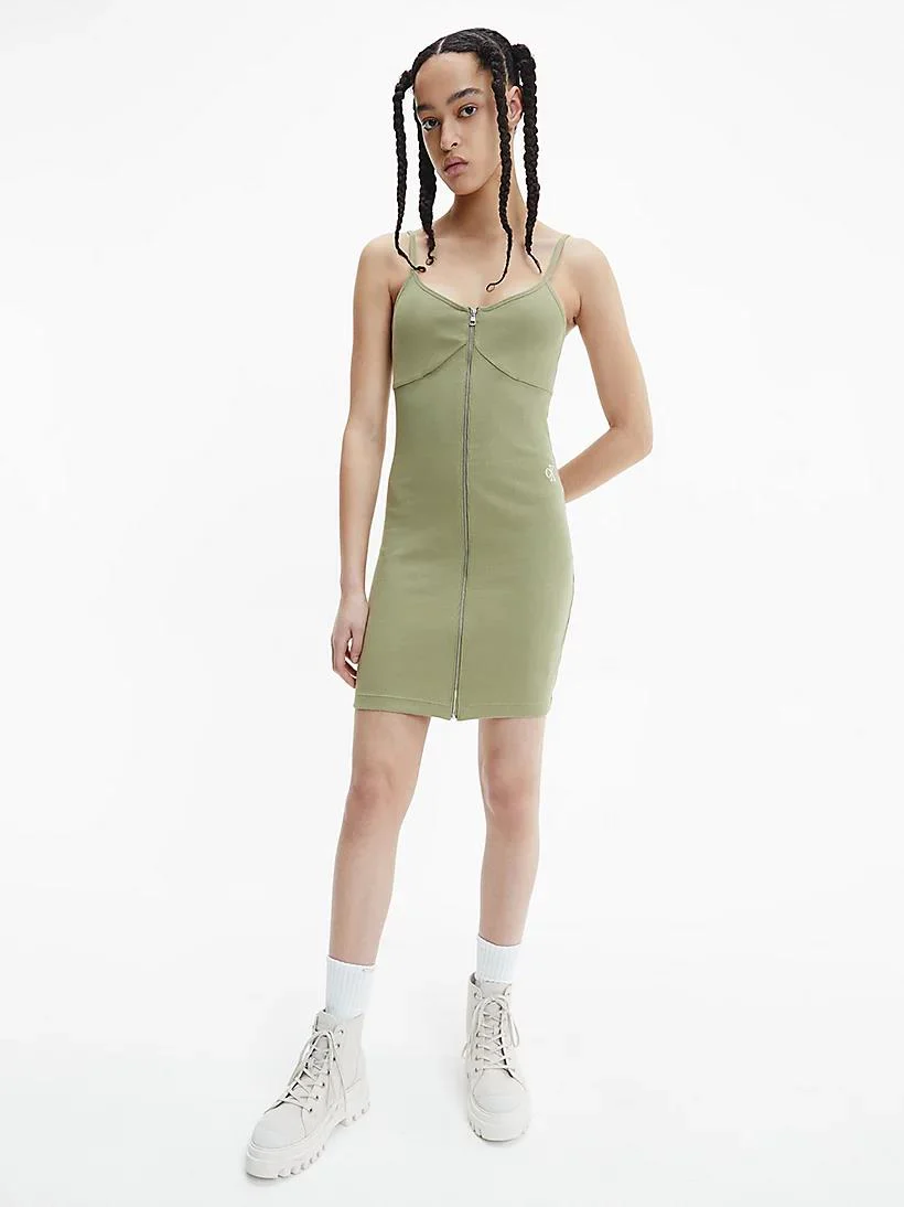 Calvin Klein Jeans - Zip - Through Bodycon Dress - Image 5