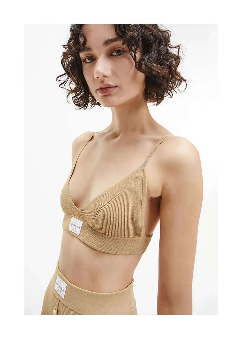 Calvin Klein Jeans - ribbed knit bra top slim fit - women - Image 3