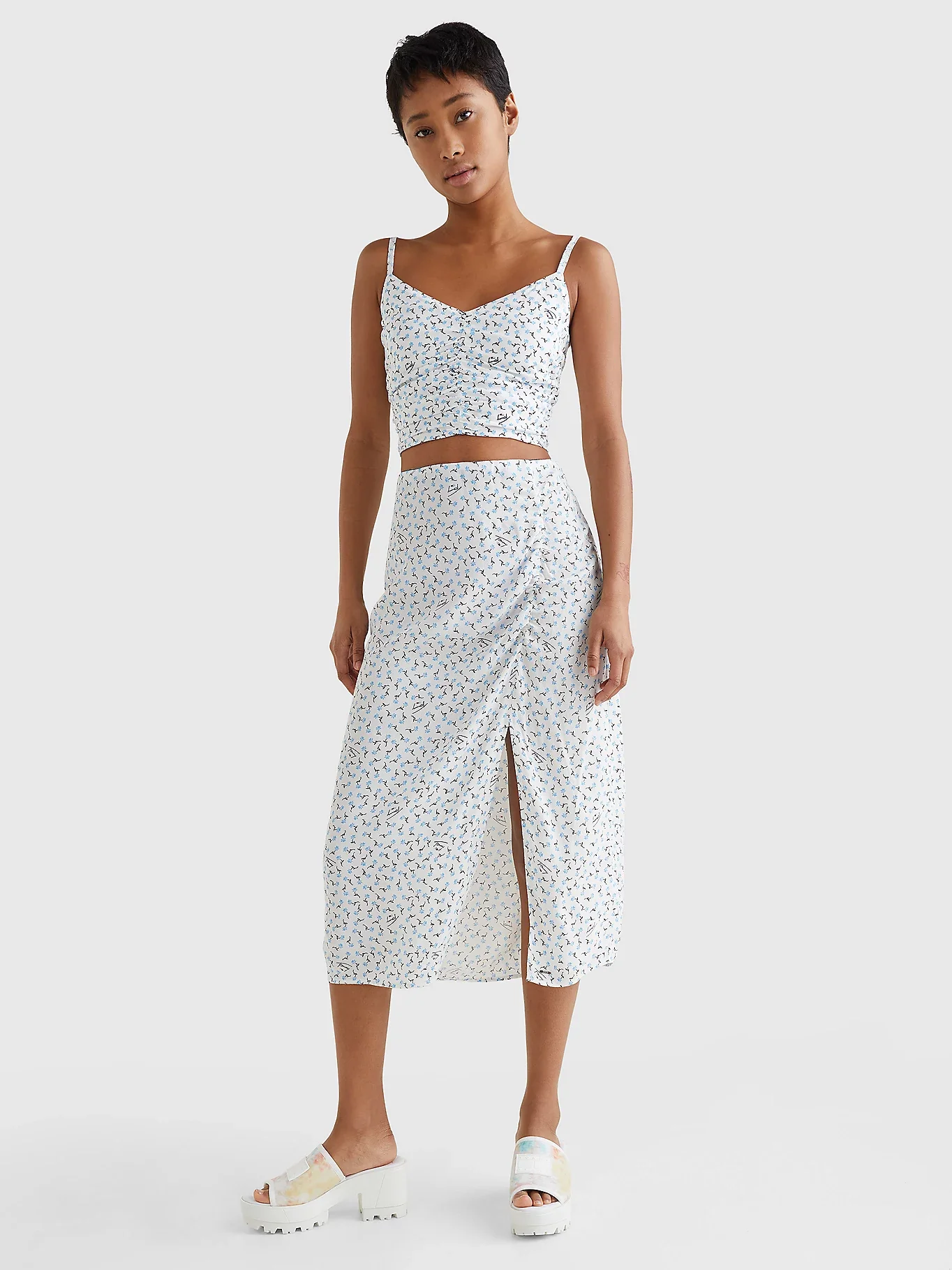 Tommy Hilfiger Jeans - Printed Midi Slit Skirt - Image 5