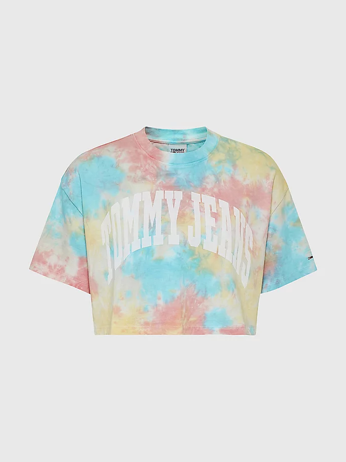 Tommy Hilfiger Jeans - Tjw Oversized Tiedye College Crop Top - Image 2