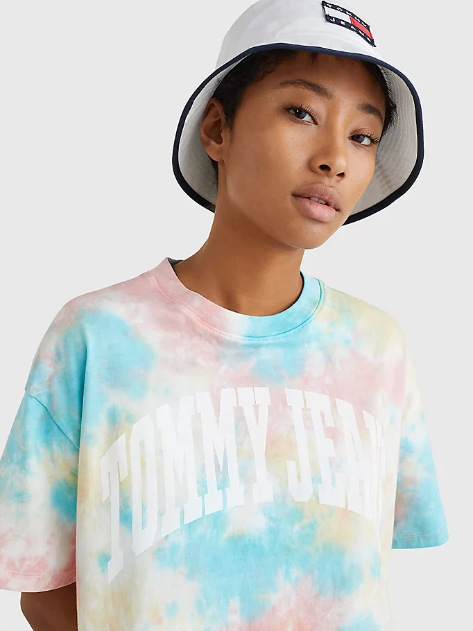Tommy Hilfiger Jeans - Tjw Oversized Tiedye College Crop Top - Image 3