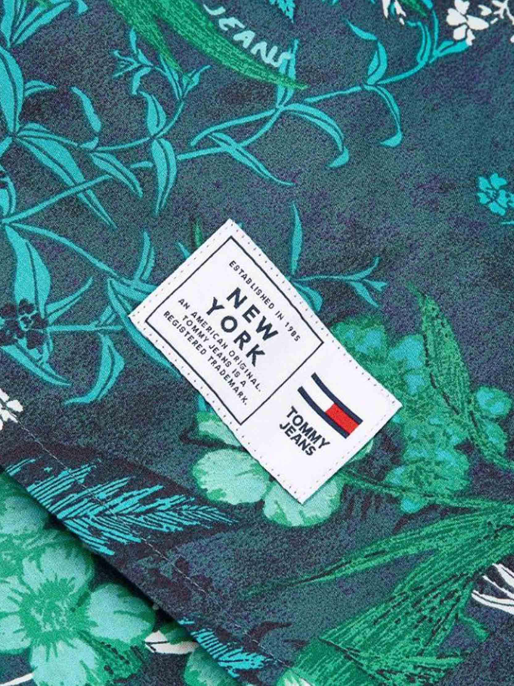 Tommy Hilfiger - Girls' Tropical Flower Printed Oversized Short Sleeves Shirt - Image 4