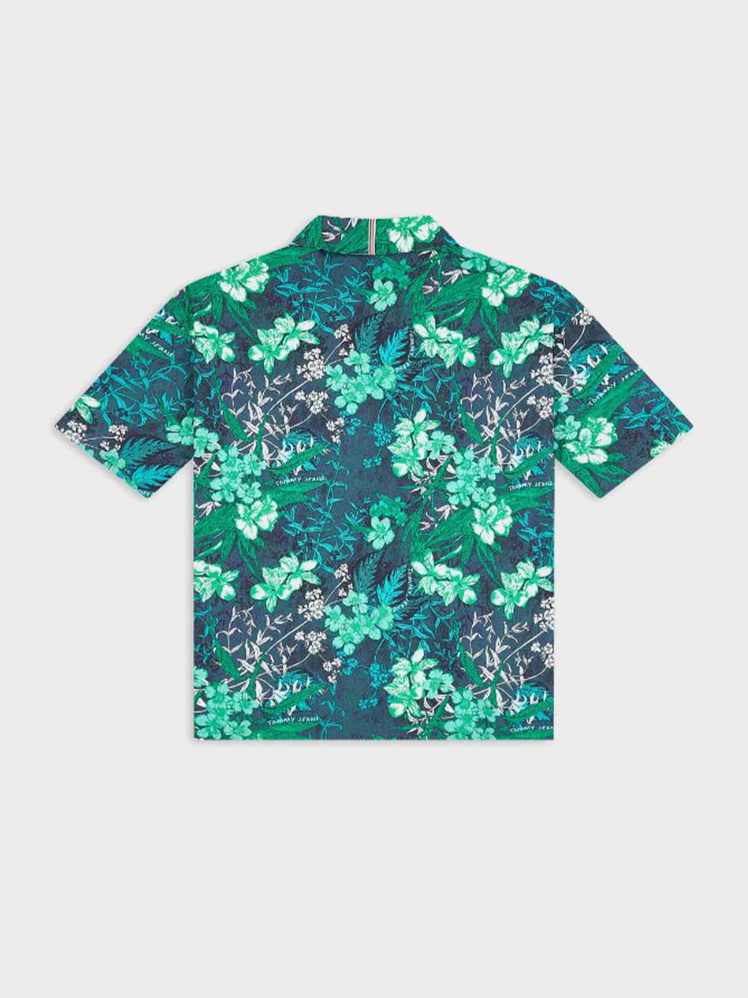 Tommy Hilfiger - Girls' Tropical Flower Printed Oversized Short Sleeves Shirt - Image 5
