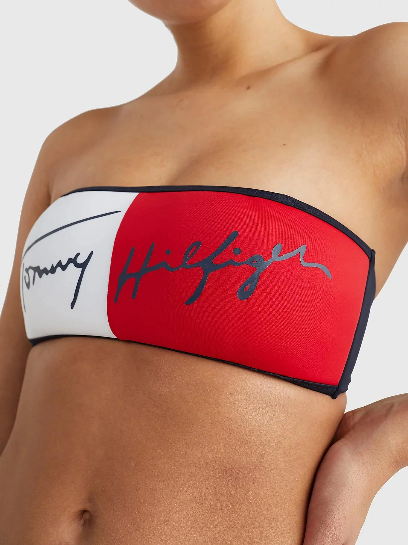 Tommy Hilfiger - Women's Signature Logo Bandeau Bikini Top - Image 5