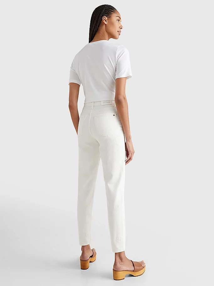 Tommy Hilfiger - Gramercy High Rise Tapered Embroidery Jeans - Image 7