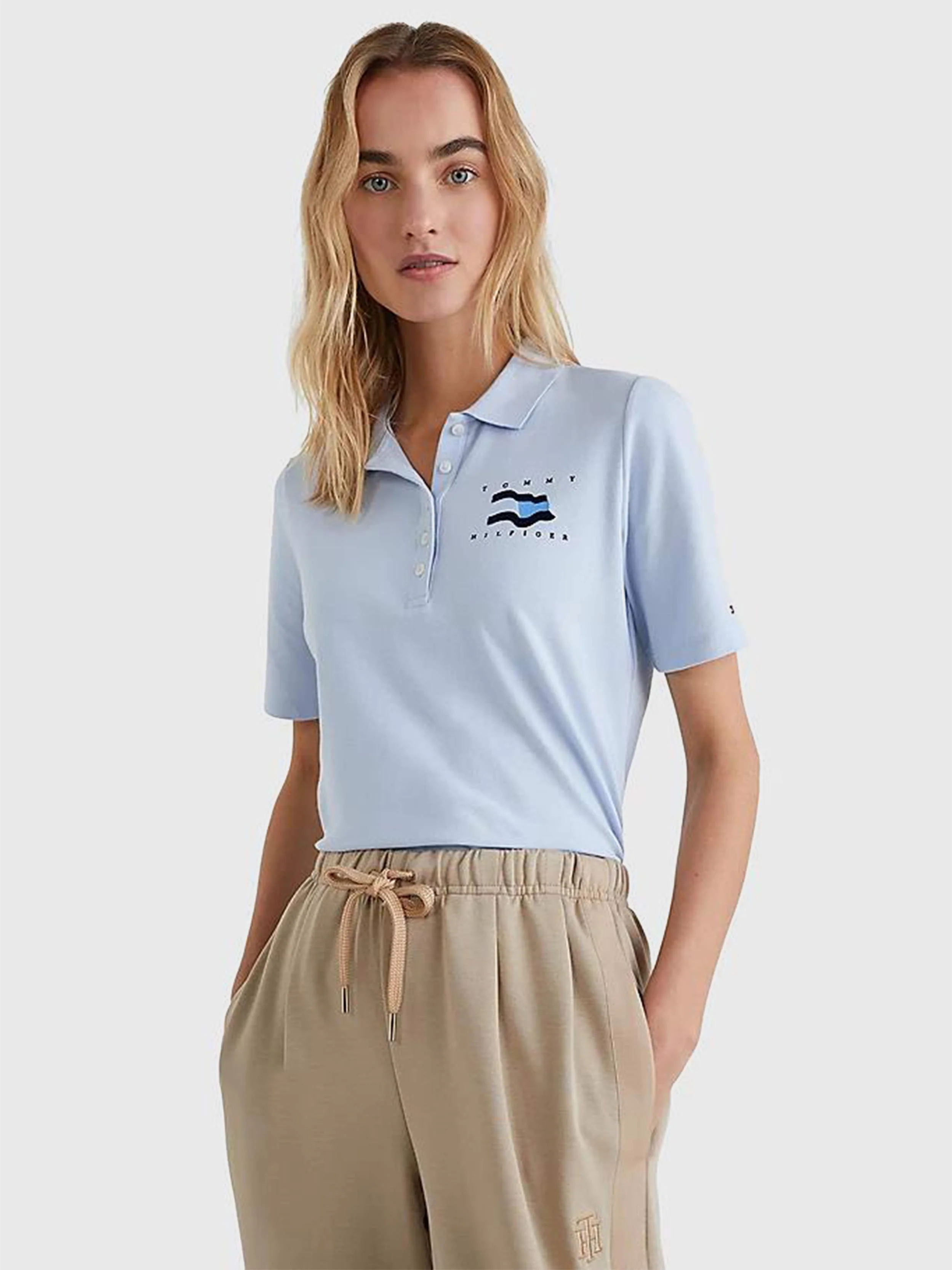 Tommy Hilfiger - Women's Flock Flag Polo Shirt Regular Fit - Image 4